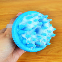 HKM-002003 Silicone Pet Bath Brush with Massage Function ¨C 12x8cm, 125ml Capacity