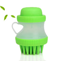 HKM-002003 Silicone Pet Bath Brush with Massage Function ¨C 12x8cm, 125ml Capacity