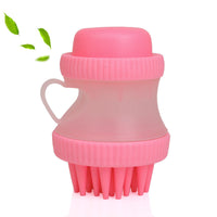 HKM-002003 Silicone Pet Bath Brush with Massage Function ¨C 12x8cm, 125ml Capacity
