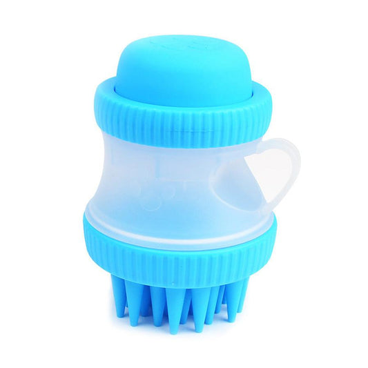 JMT-800266 Silicone Pet Bath Brush with Massage Function ¨C 12x8cm, 125ml Capacity