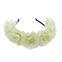 HKM-130451 Flower-Shaped Cloth Headband in Red, Pink, and Mixed Colors