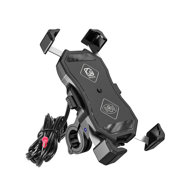 HKM-998995 Motorcycle 15W QC3.0 Fast Charging Phone Holder for Outdoor Riding