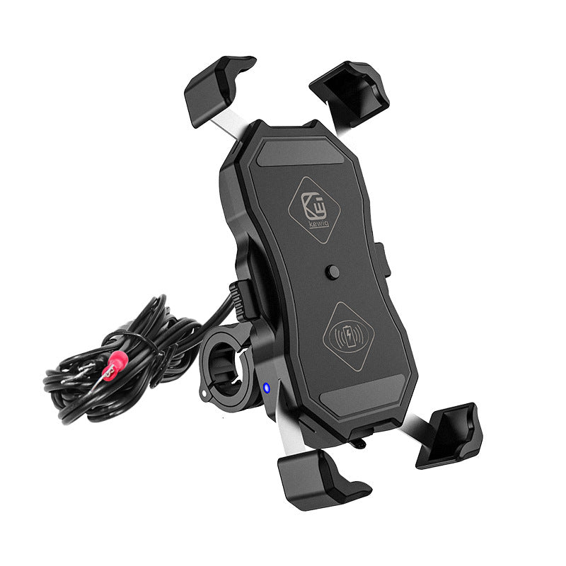 HKM-998995 Motorcycle 15W QC3.0 Fast Charging Phone Holder for Outdoor Riding