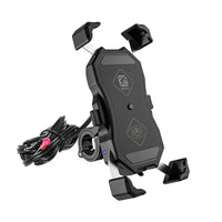 HKM-998995 Motorcycle 15W QC3.0 Fast Charging Phone Holder for Outdoor Riding