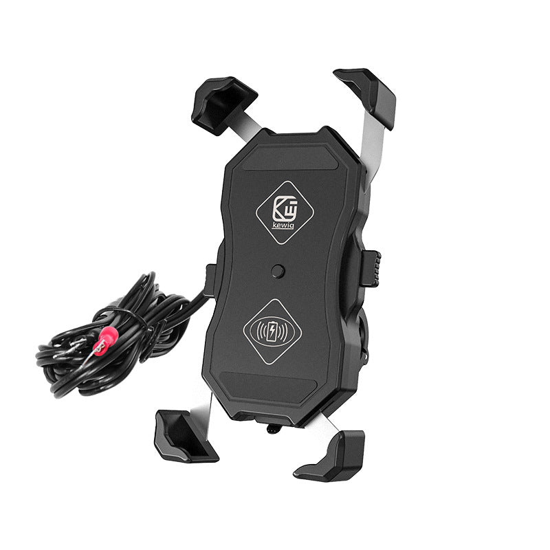 HKM-998995 Motorcycle 15W QC3.0 Fast Charging Phone Holder for Outdoor Riding