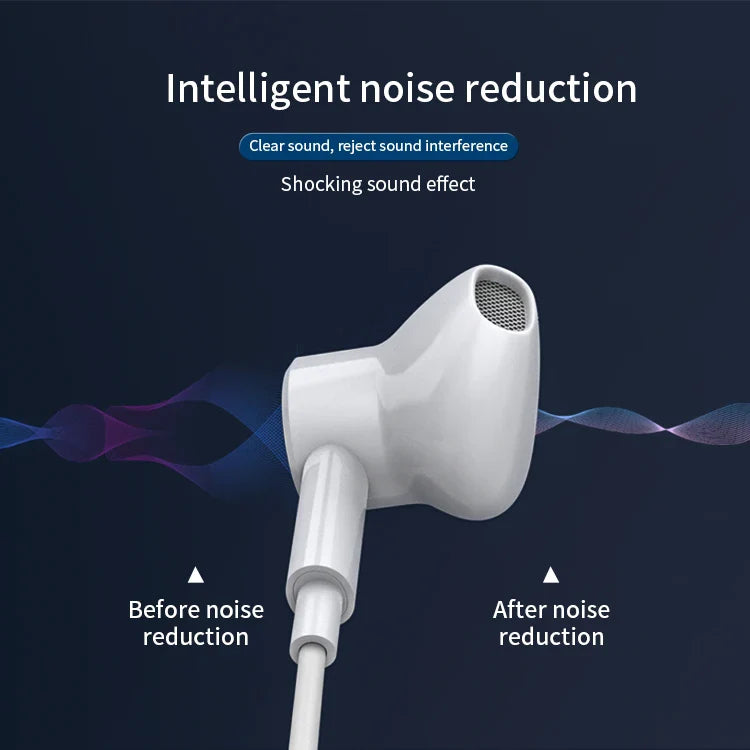 KTX-682323 Wired 3.5mm Earbuds with Microphone and Magnetic Design for iPhone