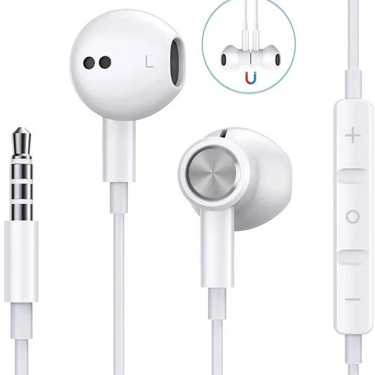 KTX-682323 Wired 3.5mm Earbuds with Microphone and Magnetic Design for iPhone