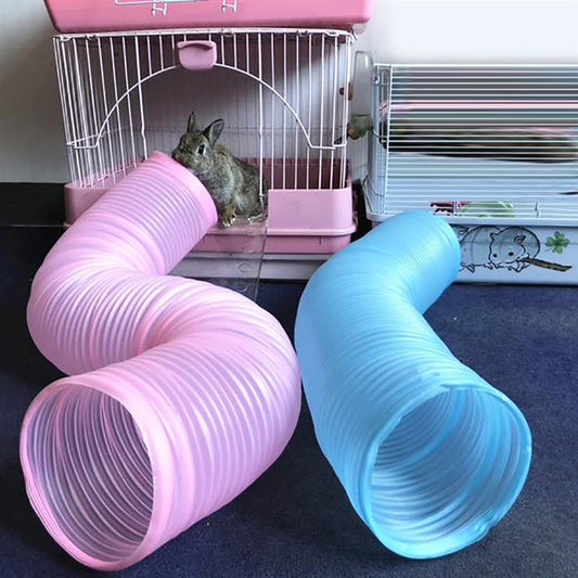 HKM-002451 Adjustable Plastic Tunnel Pipe for Small Animals - 10cm & 18cm Diameter, 100cm Length