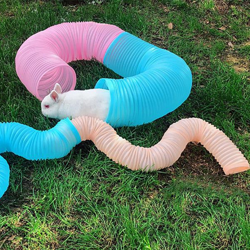 HKM-002451 Adjustable Plastic Tunnel Pipe for Small Animals - 10cm & 18cm Diameter, 100cm Length