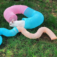 HKM-002451 Adjustable Plastic Tunnel Pipe for Small Animals - 10cm & 18cm Diameter, 100cm Length