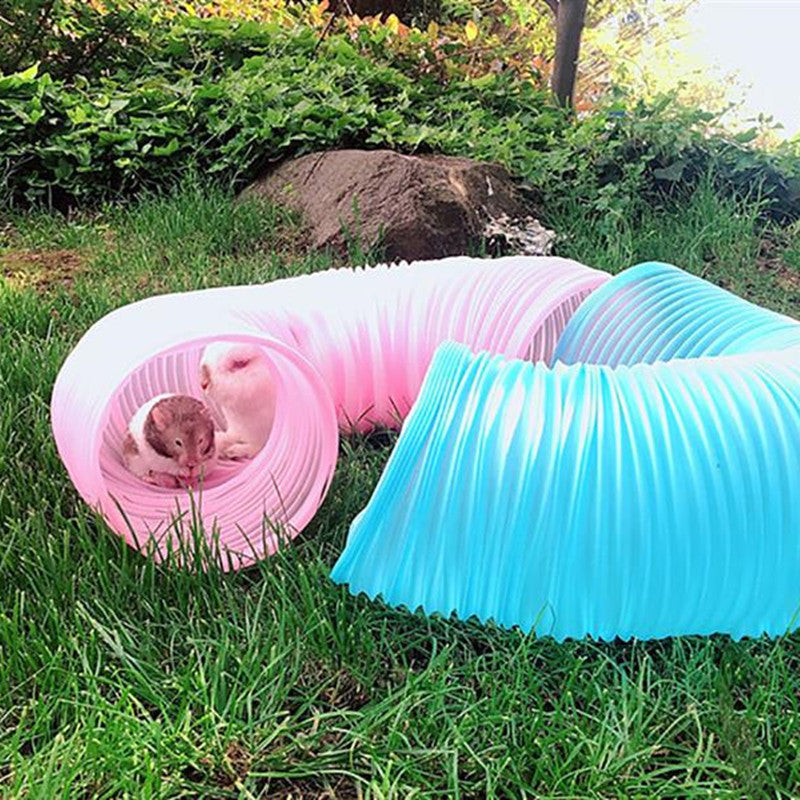 HKM-002451 Adjustable Plastic Tunnel Pipe for Small Animals - 10cm & 18cm Diameter, 100cm Length