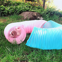 HKM-002451 Adjustable Plastic Tunnel Pipe for Small Animals - 10cm & 18cm Diameter, 100cm Length