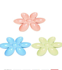 HKM-751315 Elegant Flower Pattern Shallow Rice Bowl for Adults - Multi-Meal Dining Use, 42cm x 4.5cm, Available in Blue, Green, and Pink