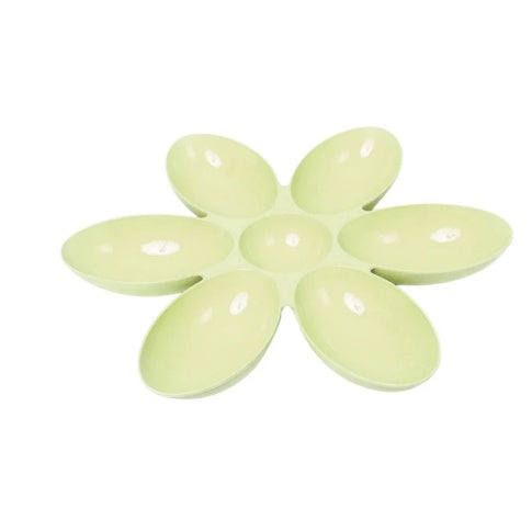HKM-751315 Elegant Flower Pattern Shallow Rice Bowl for Adults - Multi-Meal Dining Use, 42cm x 4.5cm, Available in Blue, Green, and Pink