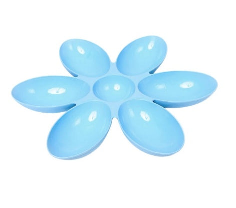 HKM-751315 Elegant Flower Pattern Shallow Rice Bowl for Adults - Multi-Meal Dining Use, 42cm x 4.5cm, Available in Blue, Green, and Pink