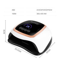 HKM-418515 BLUEQUE V3 UV/LED Nail Lamp with 42 Gold Wire Beads, ABS Plastic, 168W Power, 365 + 405 nm Wavelength