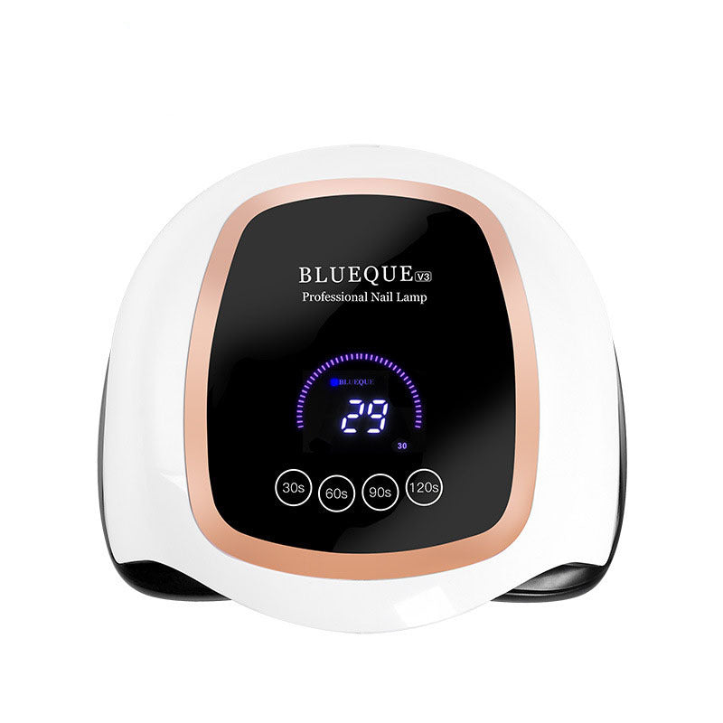 HKM-418515 BLUEQUE V3 UV/LED Nail Lamp with 42 Gold Wire Beads, ABS Plastic, 168W Power, 365 + 405 nm Wavelength