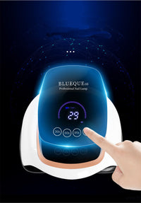 HKM-418515 BLUEQUE V3 UV/LED Nail Lamp with 42 Gold Wire Beads, ABS Plastic, 168W Power, 365 + 405 nm Wavelength