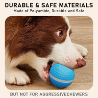 HKM-133203 Interactive Automatic Moving Dog Ball Toy with Lighting Modes for Medium and Large Dogs, Timer & Touch Activated, USB Rechargeable for Enrichment & Stimulation