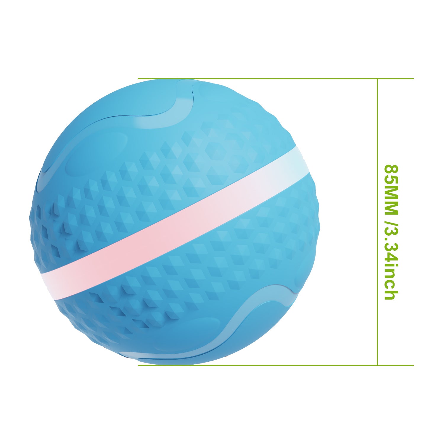 HKM-133203 Interactive Automatic Moving Dog Ball Toy with Lighting Modes for Medium and Large Dogs, Timer & Touch Activated, USB Rechargeable for Enrichment & Stimulation