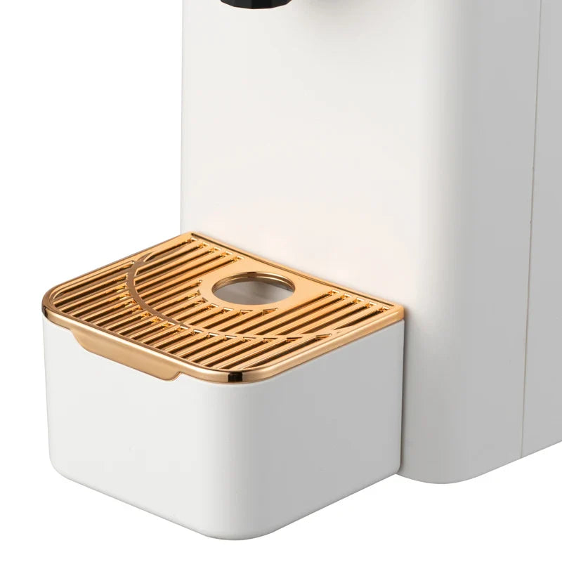 KTX-096531 Automatic 1400W Espresso Coffee Maker - Professional Capsule Machine in White for Home Use