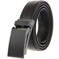 HKM-004115 Zinc Alloy Automatic Buckle Leather Belt - Stylish and Durable Design, Adjustable Fit