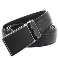 HKM-004115 Zinc Alloy Automatic Buckle Leather Belt - Stylish and Durable Design, Adjustable Fit