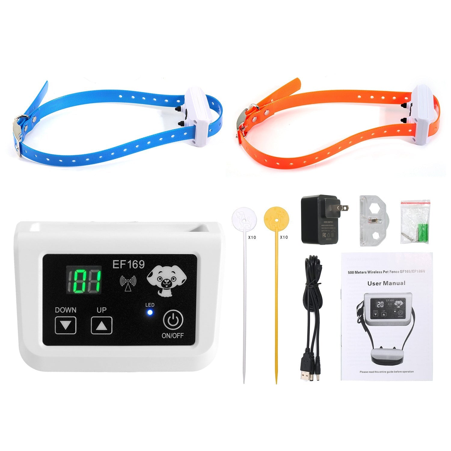 HKM-741651 Wireless Electronic Pet Fence with Adjustable Signal Strength and Long-Range Reception