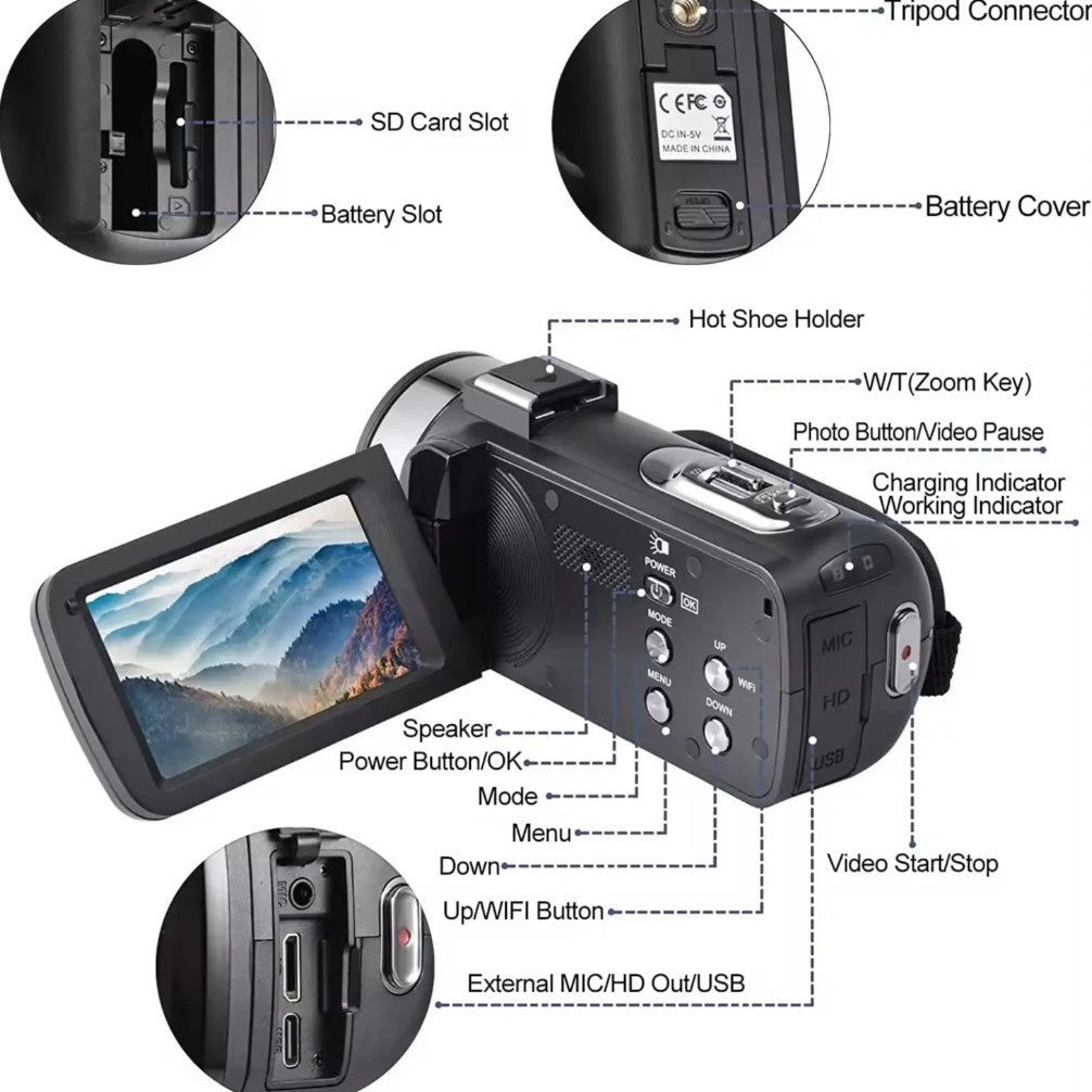 KTX-494931 8K WiFi HD Digital Touch Screen Handheld Camera