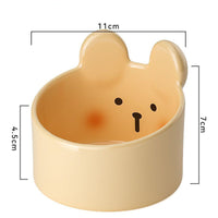 HKM-684627 Cute Ceramic Pet Bowl for Cats and Dogs - Slanted Food and Water Bowl, Available in Two Sizes