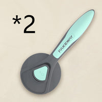 HKM-081043 Pet Floating Hair Combing Brush - Ergonomic Handle in Mint Green, Cherry Blossom Powder, and Gentleman Grey