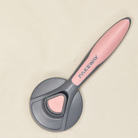 HKM-081043 Pet Floating Hair Combing Brush - Ergonomic Handle in Mint Green, Cherry Blossom Powder, and Gentleman Grey