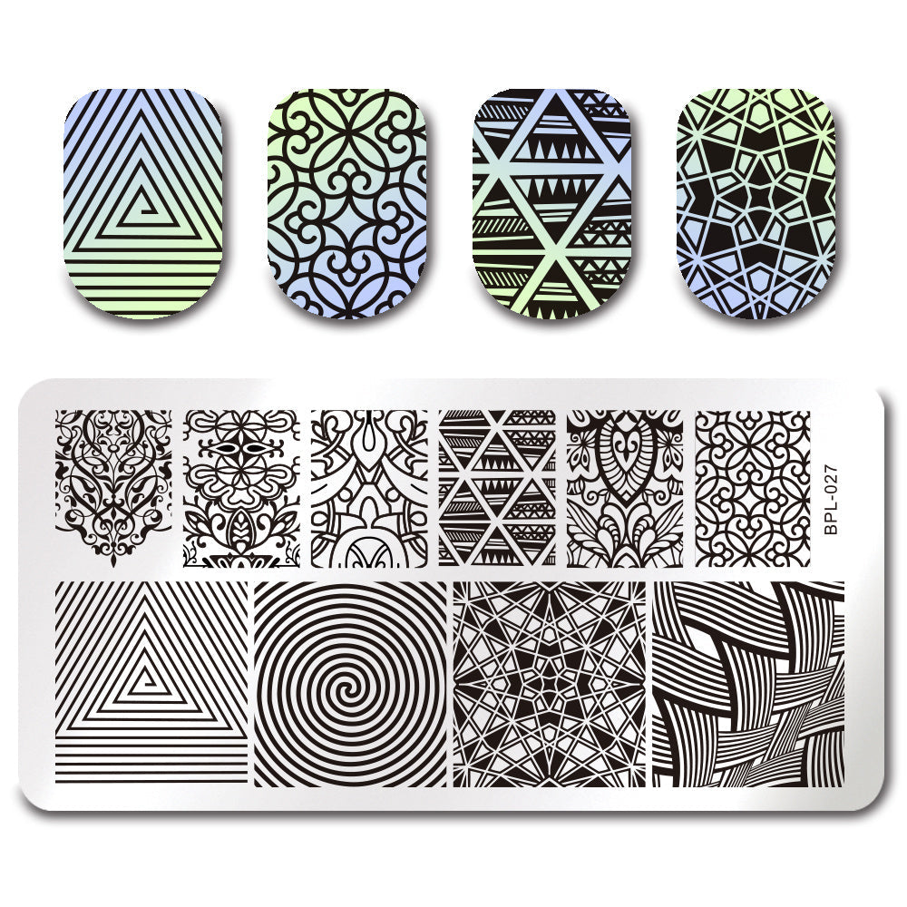 HKM-776659 Rectangular Nail Print Plate Tool for Artistic Nail Designs