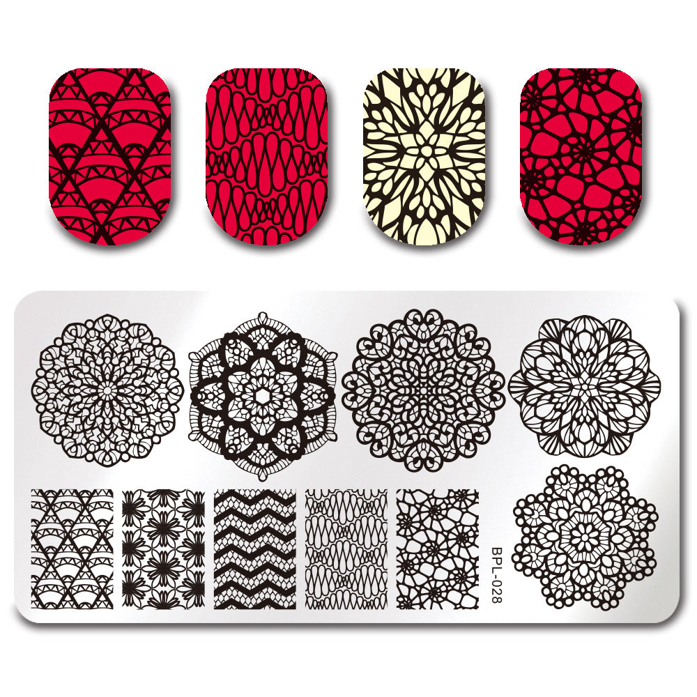 HKM-776659 Rectangular Nail Print Plate Tool for Artistic Nail Designs