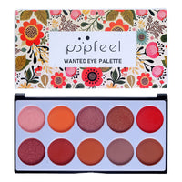 HKM-555923 Matte Waterproof Eyeshadow Palette with 10 Vibrant Colors for Natural Makeup