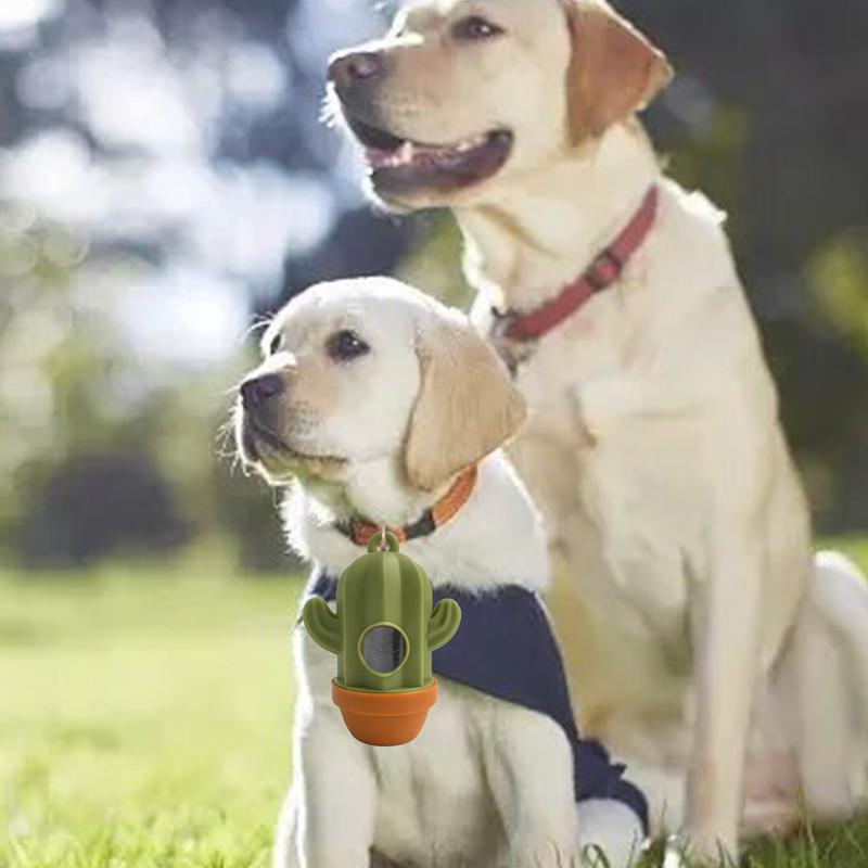 HKM-392211 Cactus-Shaped Dog Waste Bag Dispenser - Easy Carry Pet Waste Bag Holder for Hassle-Free Cleanup