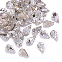 HKM-808275 Starry Sky Transparent Water Drop Nail Decoration Set - 100PCS Sweet Style Diamond Ornaments