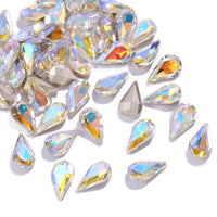 HKM-808275 Starry Sky Transparent Water Drop Nail Decoration Set - 100PCS Sweet Style Diamond Ornaments