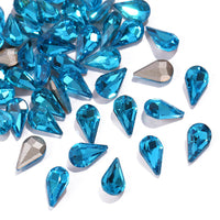 HKM-808275 Starry Sky Transparent Water Drop Nail Decoration Set - 100PCS Sweet Style Diamond Ornaments