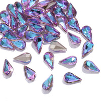 HKM-808275 Starry Sky Transparent Water Drop Nail Decoration Set - 100PCS Sweet Style Diamond Ornaments