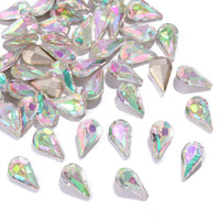 HKM-808275 Starry Sky Transparent Water Drop Nail Decoration Set - 100PCS Sweet Style Diamond Ornaments