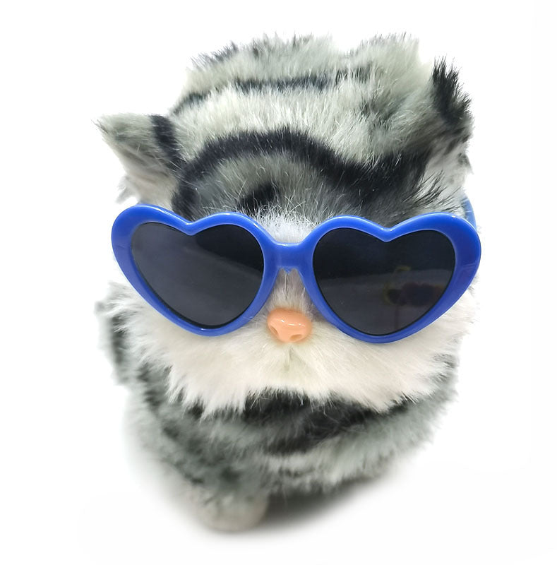 HKM-064723 Heart-Shaped Pet Sunglasses in Multiple Colors for Dogs and Cats