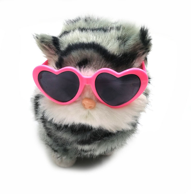 HKM-064723 Heart-Shaped Pet Sunglasses in Multiple Colors for Dogs and Cats