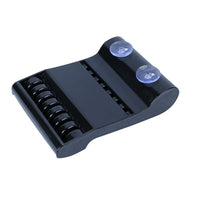HKM-807123 Stylish Scissors Storage Box for Hairstylists - Non-Slip Display Rack in Black and Grey, Holds 6-8 Scissors