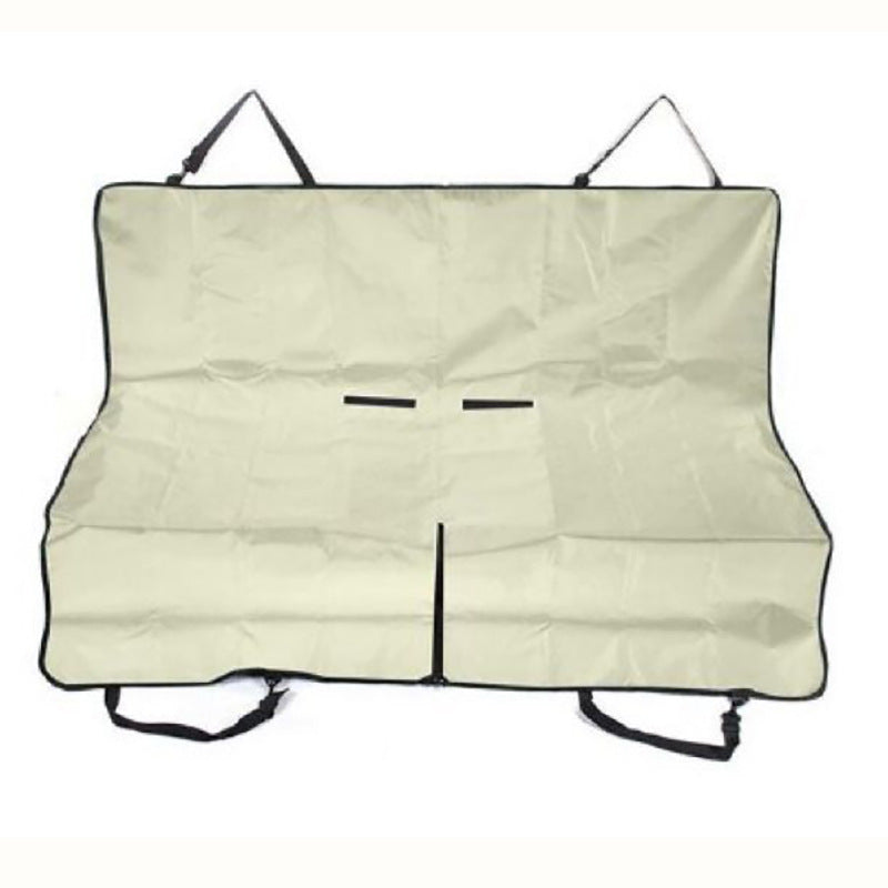 HKM-845331 Pet Protection Mat for Rear Car Seat - Oxford Cloth Seat Cushion in Black Knight, Butter Green, Retro White (1.45m x 1.3m)