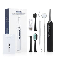 HKM-020627 Portable 3-Gear Oral Cleaning Tool with Ultrasonic Vibration and Four Cleaning Heads