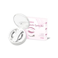 HKM-469139 Magnetic False Eyelashes Set - Includes 1/2/3 Pairs of Strips, Made with Chemical Fiber