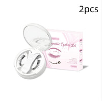 HKM-469139 Magnetic False Eyelashes Set - Includes 1/2/3 Pairs of Strips, Made with Chemical Fiber