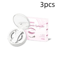 HKM-469139 Magnetic False Eyelashes Set - Includes 1/2/3 Pairs of Strips, Made with Chemical Fiber