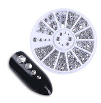 HKM-904275 Gold-Plated Fancy Shape Diamond Manicure Box - 12 Unique Designs in Alloy